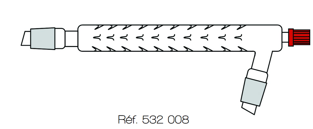 Colonne de Vigreux rodée VB 3.3 avec prise thermométrique