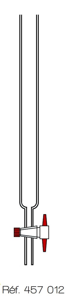 [457012] Colonne de chromatographie à robinet  (Øint.xL 20x300 mm - Robinet simple)