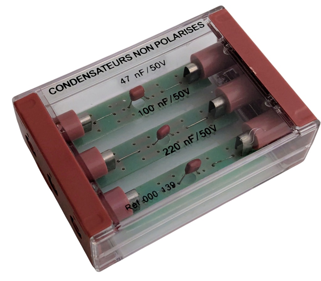 [#000139-S03324] Condensateurs non polarisés sur support (47 - 100 - 220 nF)