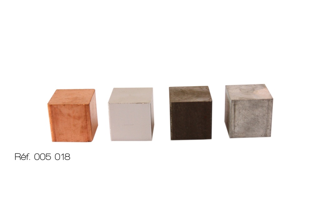 [#005018] Cubes métalliques (jeu de 4) (20 x 20 x 20 mm)
