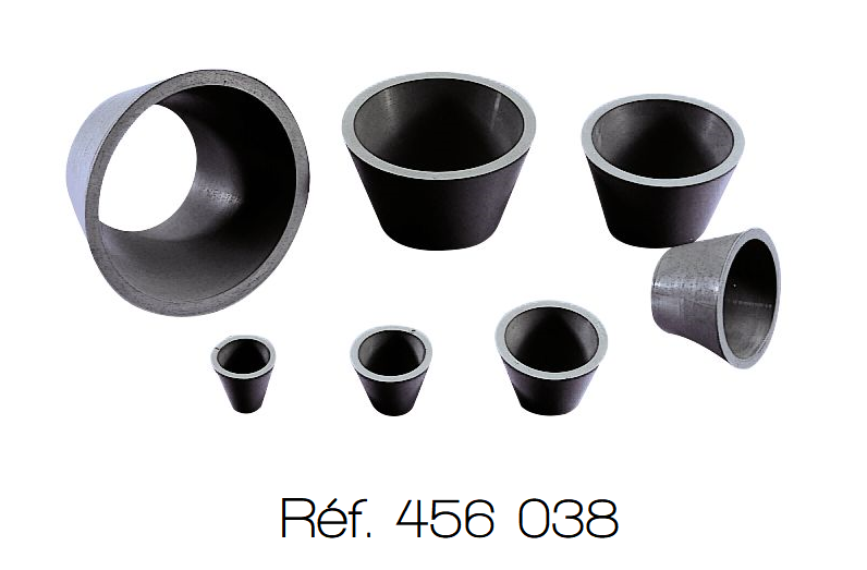 [#456038-S67225] Cônes pour filtration en caoutchouc (Ø 12 mm et 21 mm - H 18 mm)