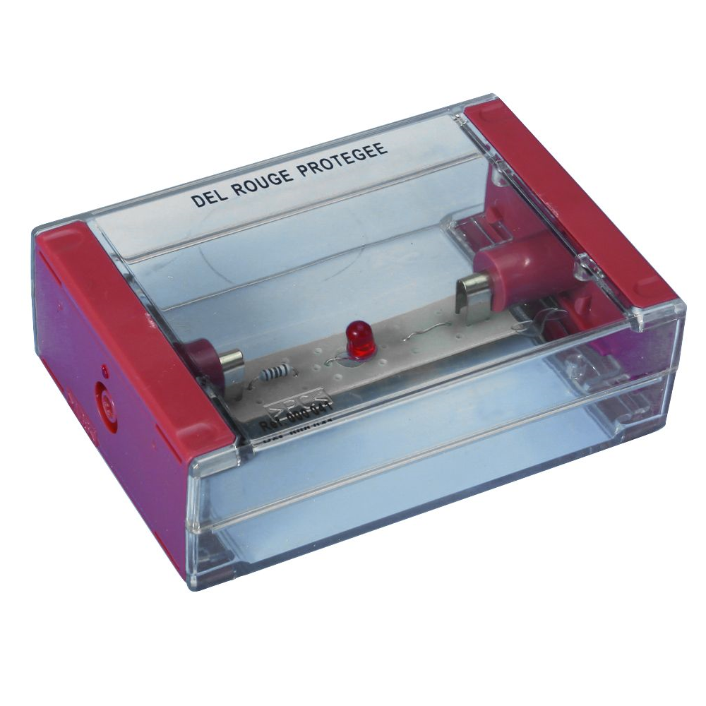 [#000041-S03319] Diode DEL - LED protégée sur support (Rouge)