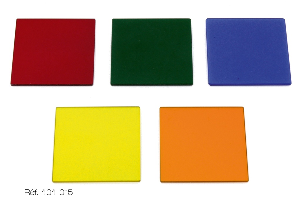 [#404015] Filtre coloré en verre (Rouge)