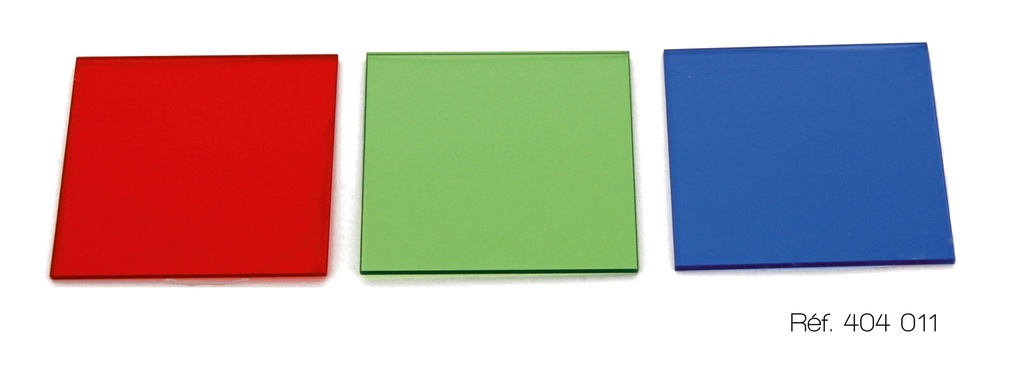[#404011] Filtre coloré sur plastique (Rouge)