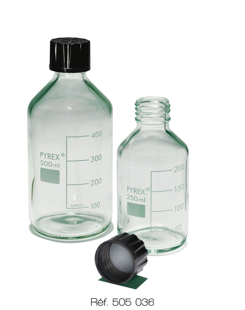 [505036] Flacon gradué bouché - Pyrex® (250 mL)