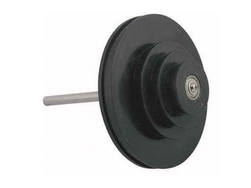 [002024] Poulie triple en plastique sur tige 108 mm 