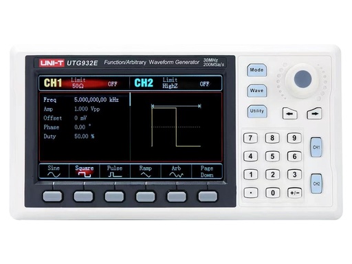 [351023] Générateur de fonctions DDS avec écran 2 voies 1 µHz-30 MHz  Uni-T UTG932E
