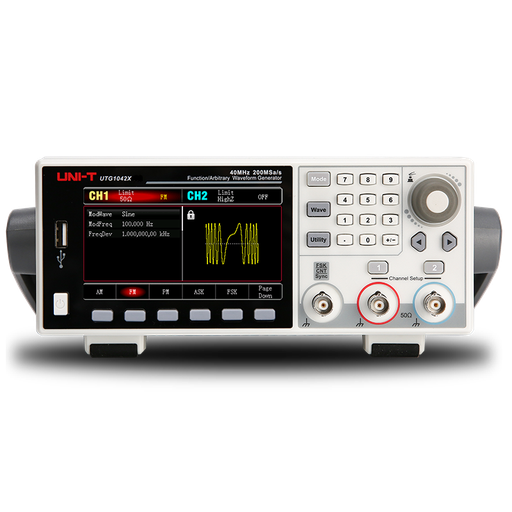 [351025] Générateur de fonctions DDS avec écran couleur 2 voies 1 µHz-40 MHz Uni-T UTG1042X
