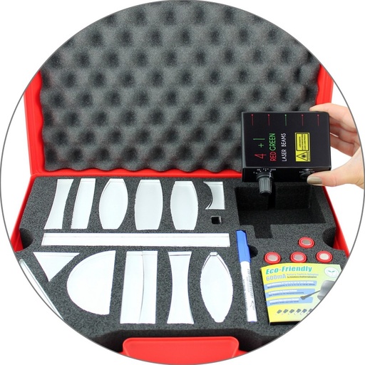 [004089-S58353] Kit optique géométrique + laser rouge et vert