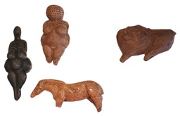 [031058] Sculpture préhistorique : Bison se léchant ≈  15 000 av. JC