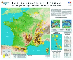[053010-S68621] Carte séismes en France - Principaux épicentres