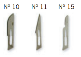 [411076] Lames stériles n°10 pour scalpel manche n°3 - lot de 100