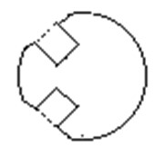 [012032-S66111] Atomes d'oxygène rouges 2 trous (lot de 10)