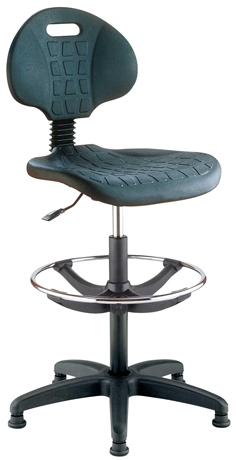 [252111] Siège haut giratoire polyuréthane avec repose pied - sans roulettes