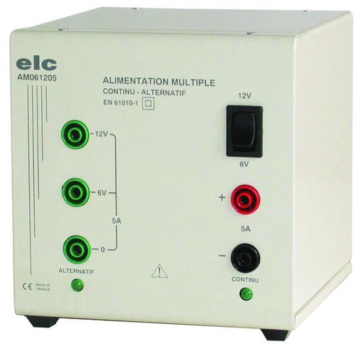 [#350015-S64537] Alimentation fixe 6-12V / 5 A / CC / AC  AM061205 ELC