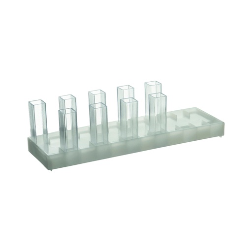[454022-S64841] Portoir en polyéthylène pour cuves de spectrophotomètre