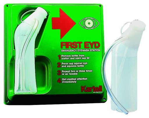 [460003] Ensemble flacon rince-œil de sécurité et support mural 