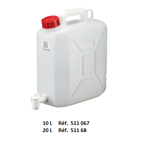 Bidon en PEHD avec robinet