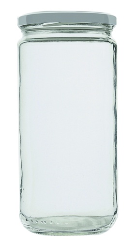 Bocal en verre avec couvercle vissant en métal