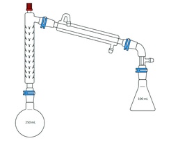 Ensemble distillation fractionnée rodé VB 3.3