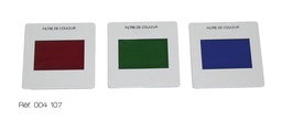 Filtres colorés sur cache diapositive (lot de 3)