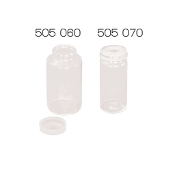 Flacon pilulier en verre blanc
