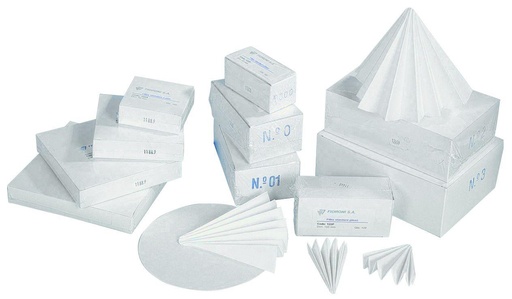 Papier filtre rond plat - Boîte de 100