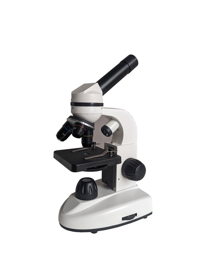 [110140] Microscope monoculaire à LED MES-04L - platine à valets - x40 x100 x400